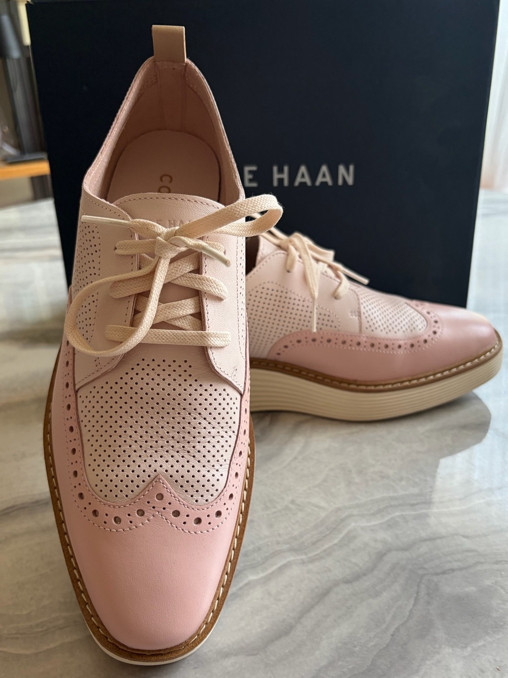 Cole Haan Women's ØriginalGrand Platform Wingtip Oxfords